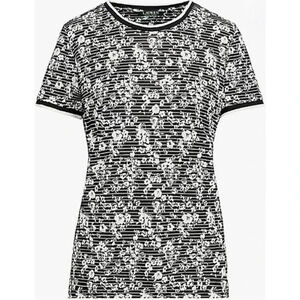 Lauren, Ralph Lauren, Women's Striped Floral Short-Sleeve T-Shirt, Medium